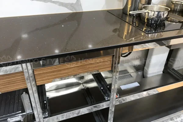 Tủ bếp Inox 304 cao cấp với mặt đá vicostone